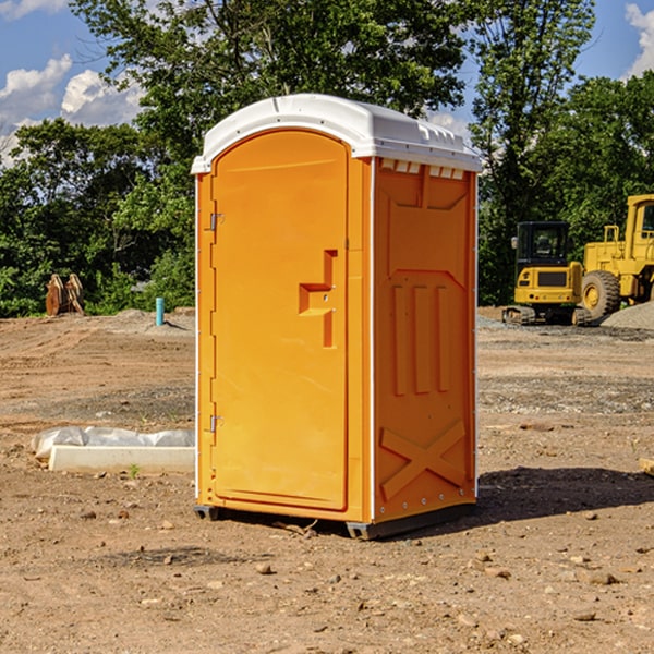 how often are the portable toilets cleaned and serviced during a rental period in Gause